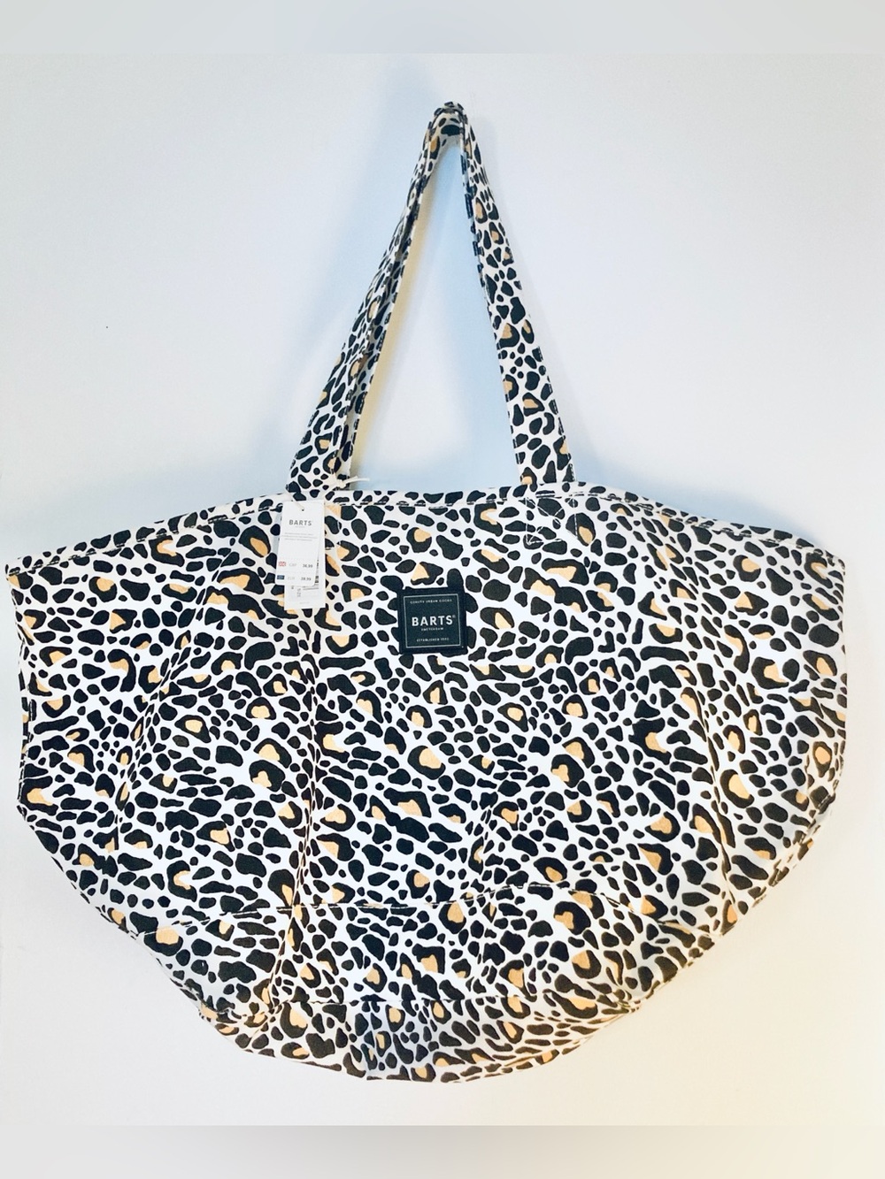 Barts Leopard-Print Tote in Black, White & Beige